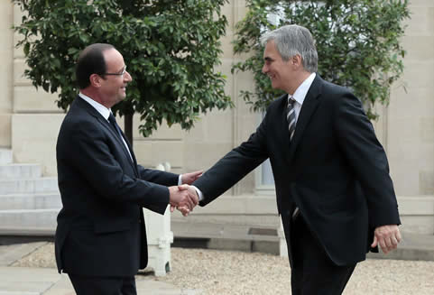 François Hollande and Werner Faymann - European Youth Guarantee